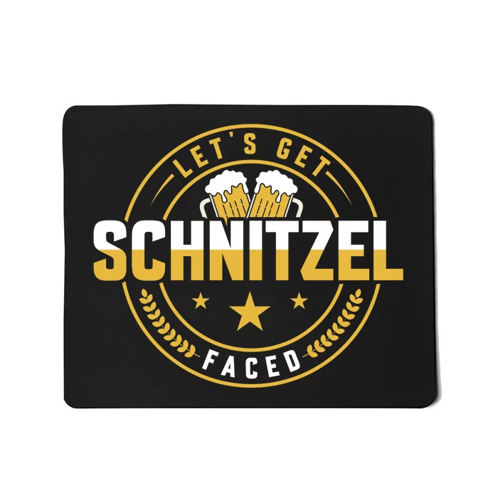 Funny German LetS Get Schnitzel Faced Graphic Mousepad