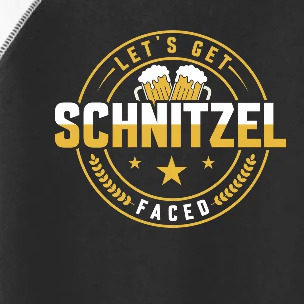 Funny German LetS Get Schnitzel Faced Graphic Toddler Fine Jersey T-Shirt