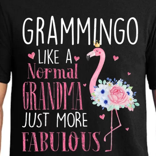 Flamingo Grammingo Like A Normal Grandma Gift Funny Grandma Cute Gift Pajama Set