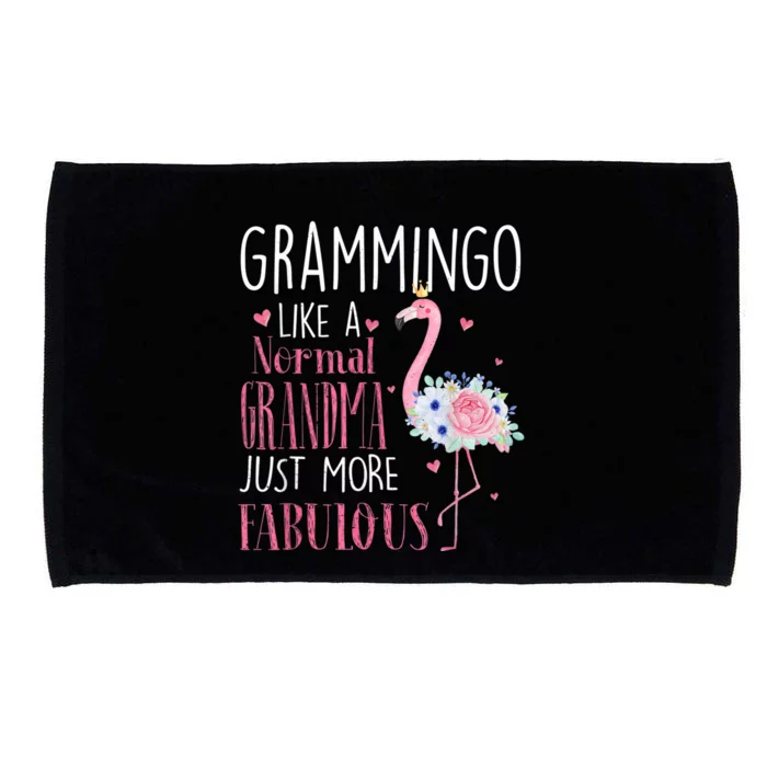 Flamingo Grammingo Like A Normal Grandma Gift Funny Grandma Cute Gift Microfiber Hand Towel