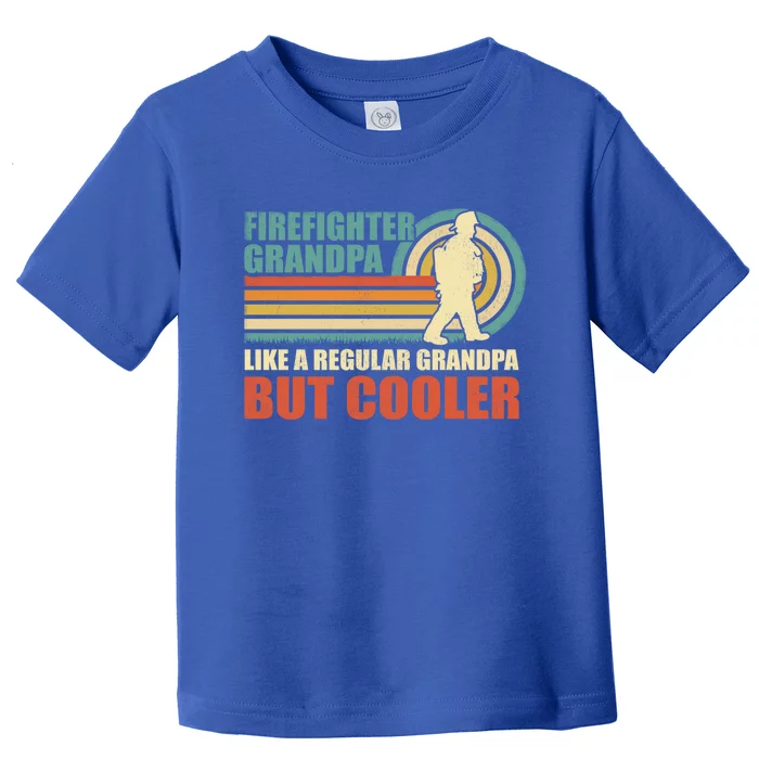 Firefighter Grandpa Like A Regular Grandpa Fathers Day Gift Toddler T-Shirt