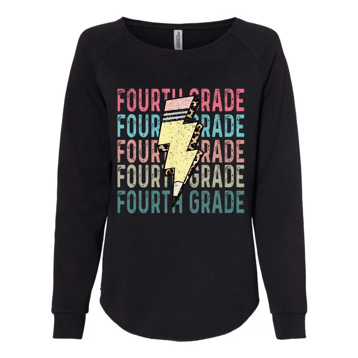 Fourth Grade Lightning Bolt Pencil Retro Teacher Girls Womens California Wash Sweatshirt