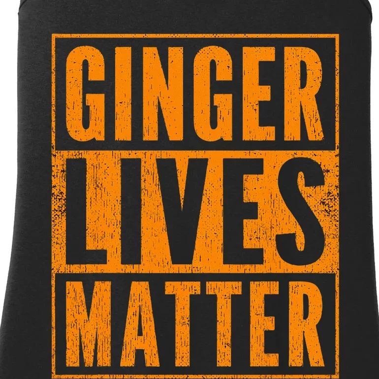 Funny Ginger Lives Matter Old School Graphic Redhead Ladies Essential Tank