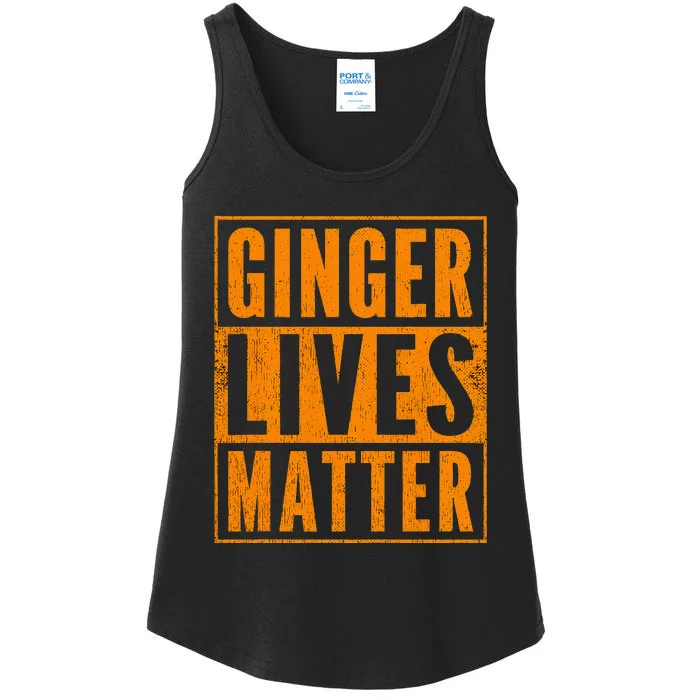 Funny Ginger Lives Matter Old School Graphic Redhead Ladies Essential Tank