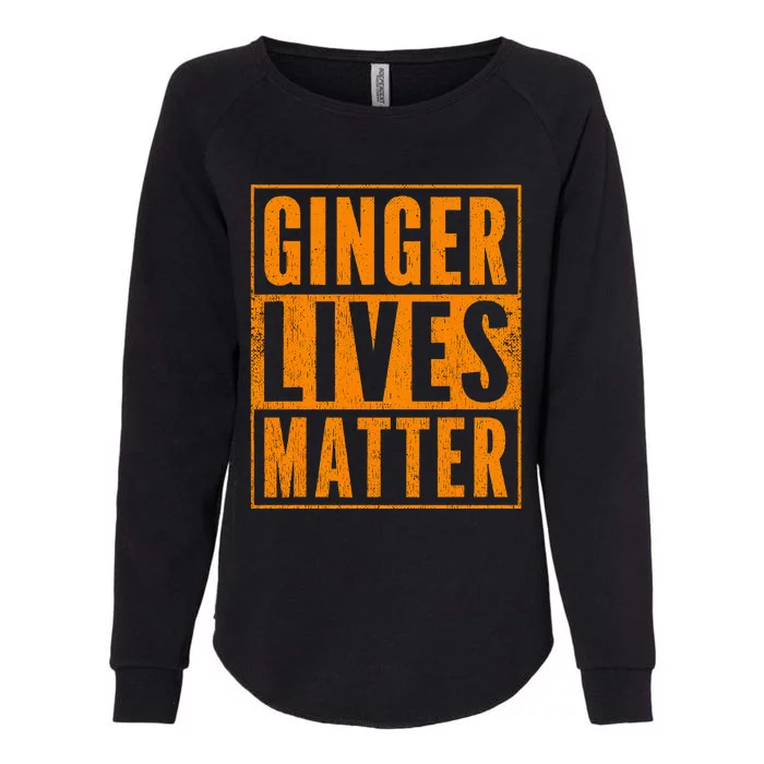 Funny Ginger Lives Matter Old School Graphic Redhead Womens California Wash Sweatshirt