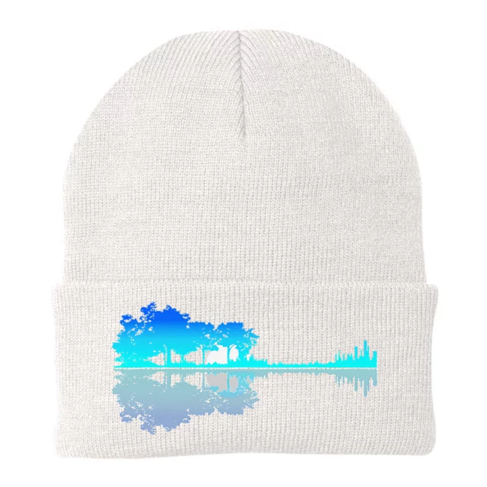 Funny Guitar Lake Shadow Love Guitar Musician Knit Cap Winter Beanie