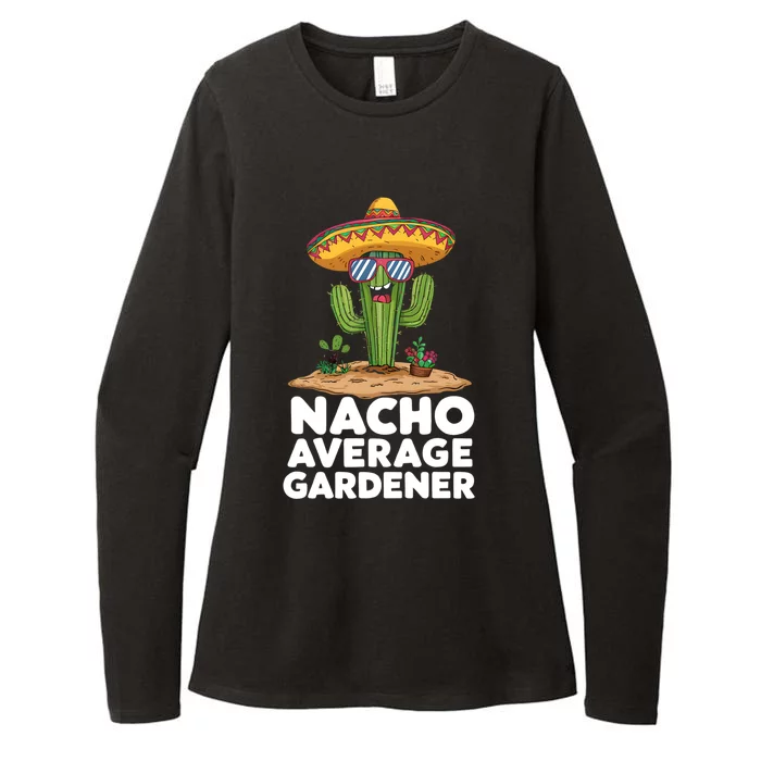 Funny Gardening Love Plant Lady Nacho Average Gardener Funny Gift Womens CVC Long Sleeve Shirt