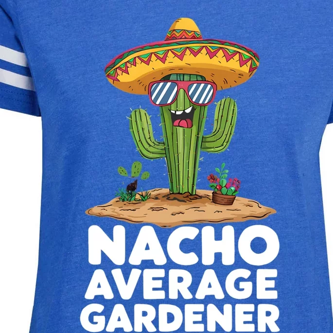 Funny Gardening Love Plant Lady Nacho Average Gardener Funny Gift Enza Ladies Jersey Football T-Shirt