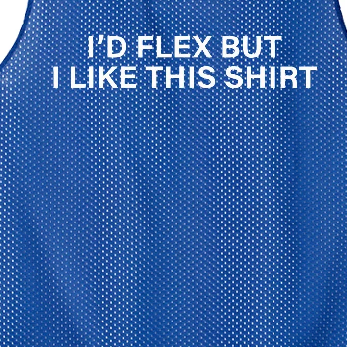 Funny Gym Lover ID Flex But I Like This Mesh Reversible Basketball Jersey Tank