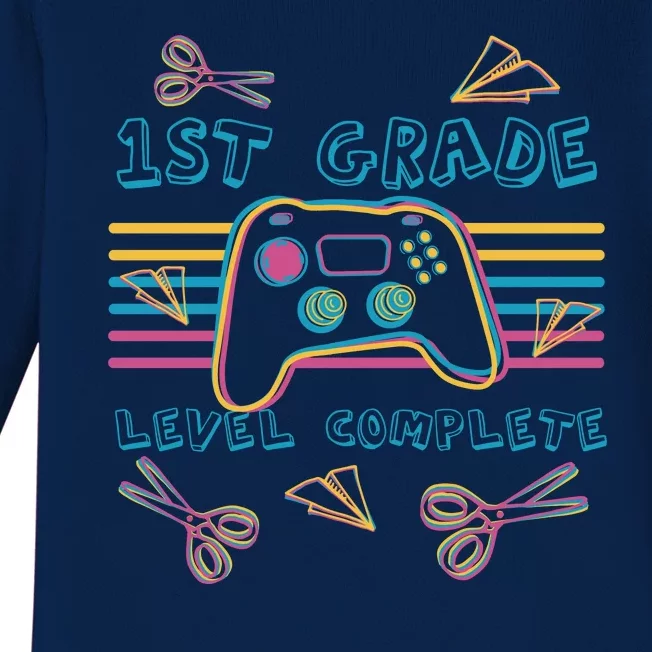 First Grade Level Complete Gamer Baby Long Sleeve Bodysuit