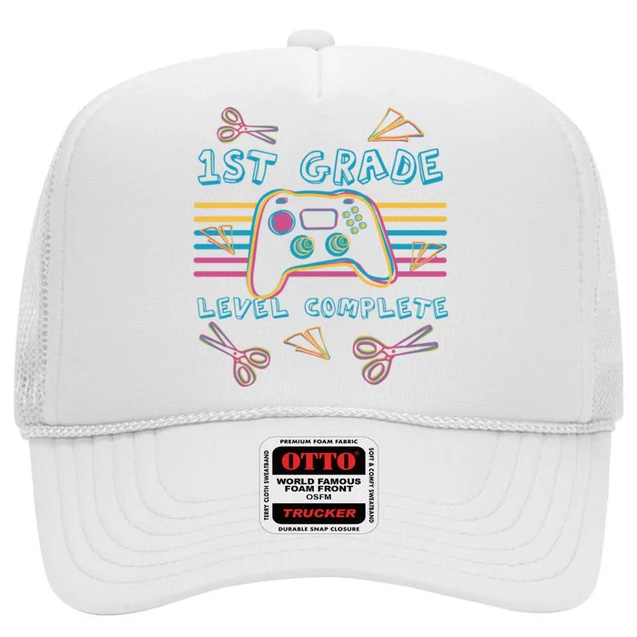 First Grade Level Complete Gamer High Crown Mesh Trucker Hat