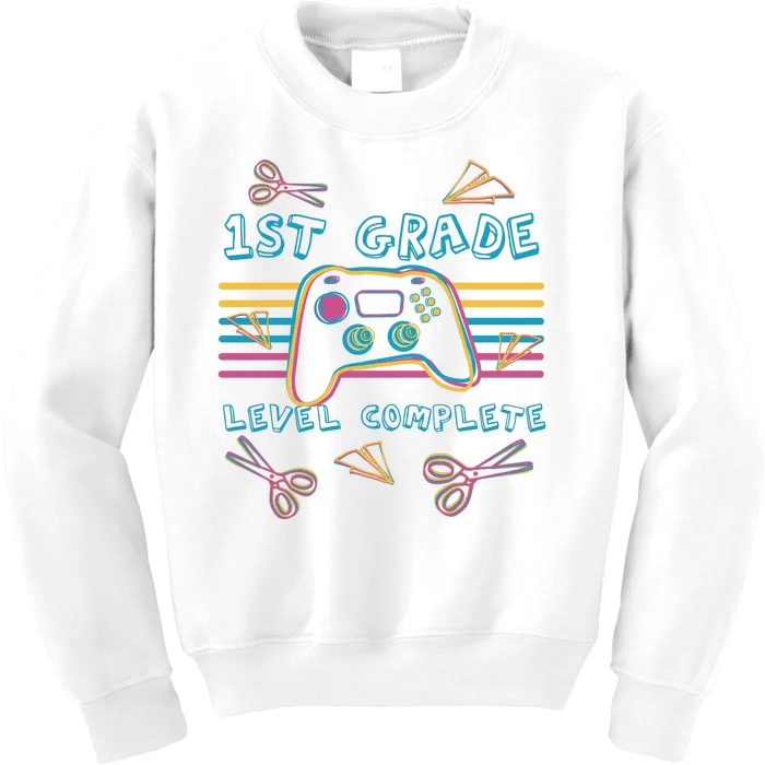 First Grade Level Complete Gamer Kids Sweatshirt