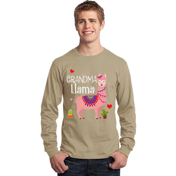 Funny Grandma Llama Mother's Day Gift Tall Long Sleeve T-Shirt