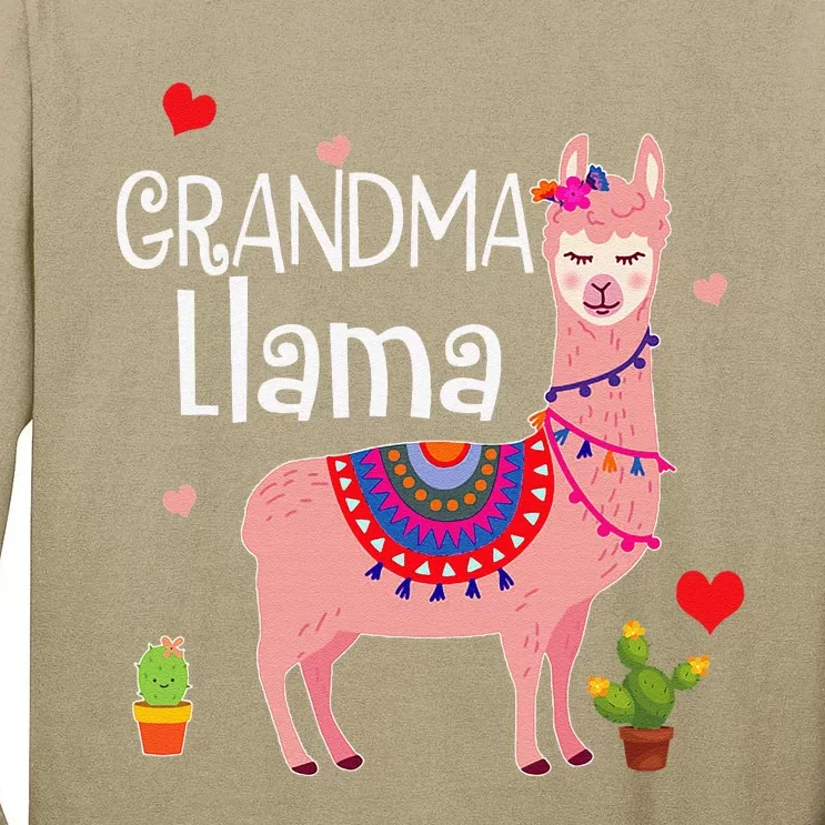 Funny Grandma Llama Mother's Day Gift Tall Long Sleeve T-Shirt