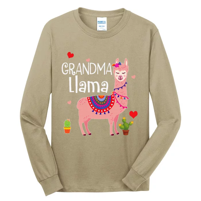 Funny Grandma Llama Mother's Day Gift Tall Long Sleeve T-Shirt