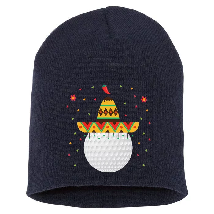 Funny Golf Lover Cinco De Mayo Golfing Sport Golf Ball Short Acrylic Beanie