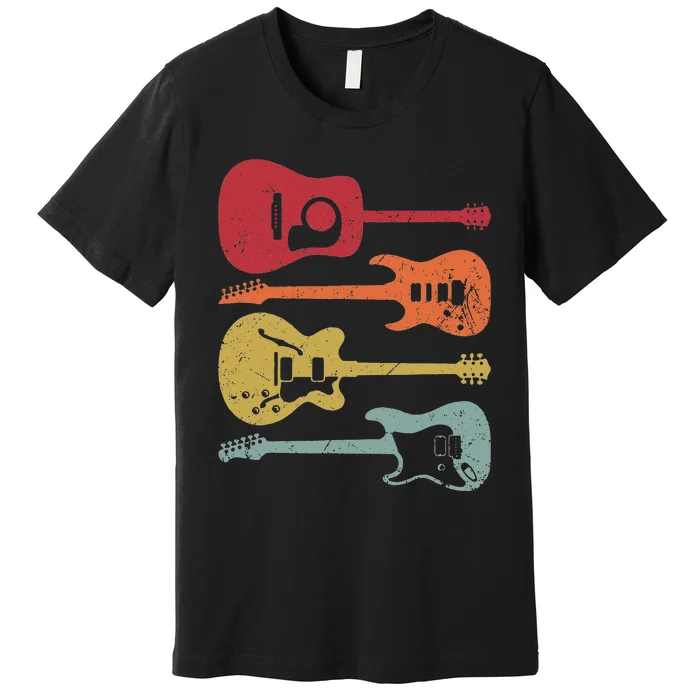 funny Guitar Music Player Guitarist vintage Premium T-Shirt