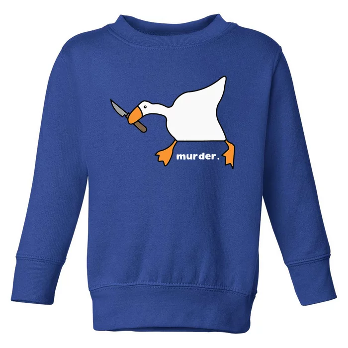 Funny Goose Murder Toddler Sweatshirt