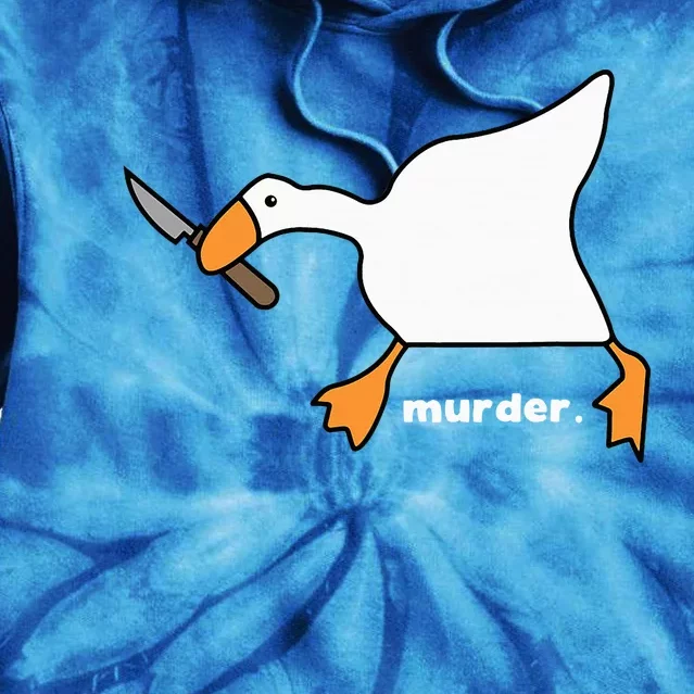 Funny Goose Murder Tie Dye Hoodie