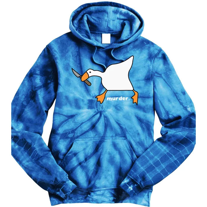 Funny Goose Murder Tie Dye Hoodie