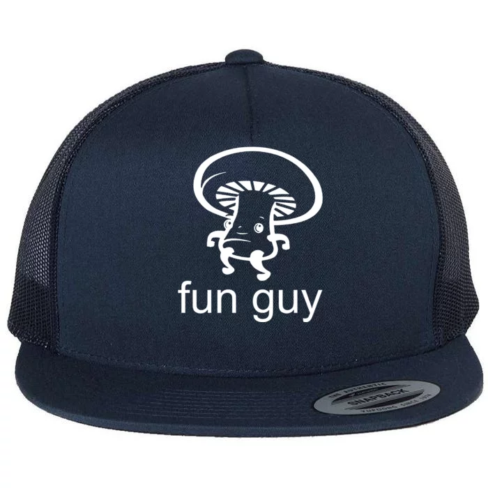 Fun Guy Mushroom Funny Flat Bill Trucker Hat