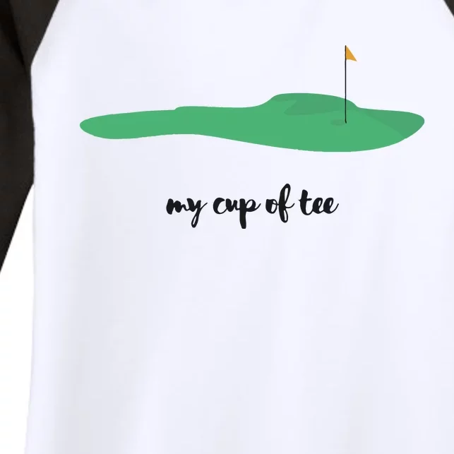 Funny Golf My Cup Of Tea Women's Tri-Blend 3/4-Sleeve Raglan Shirt