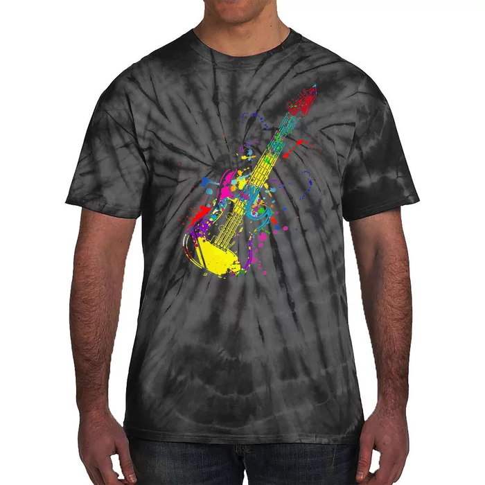 funny Guitar Music Player Guitarist vintage Tie-Dye T-Shirt