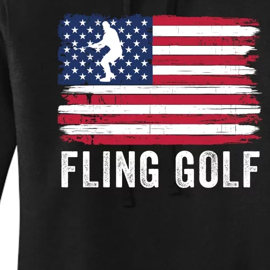 Fling Golf Making Golf Courses Great Again Funny Fling Golf Fun New Golf Game Women's Pullover Hoodie