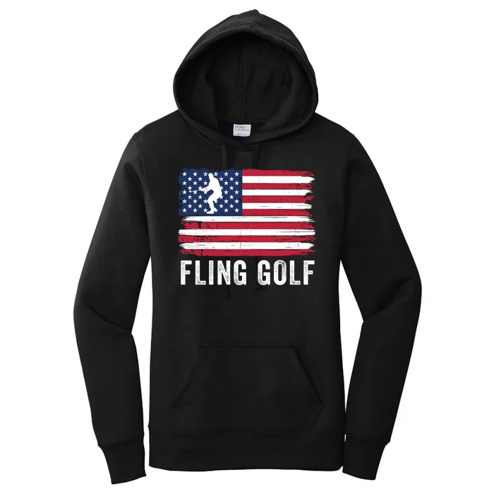 Fling Golf Making Golf Courses Great Again Funny Fling Golf Fun New Golf Game Women's Pullover Hoodie