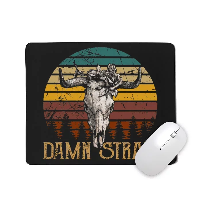 Fucking Guitar Music Country Bullskull Cowboy Mousepad