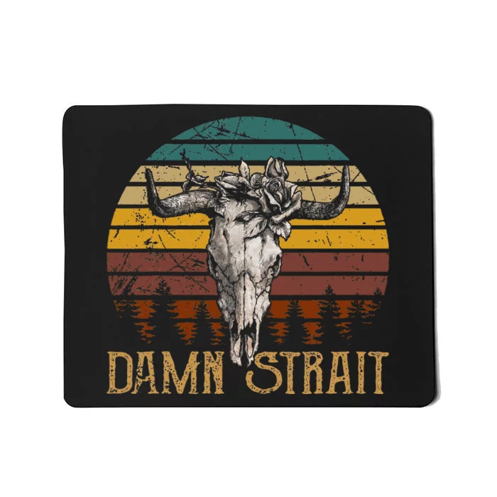 Fucking Guitar Music Country Bullskull Cowboy Mousepad