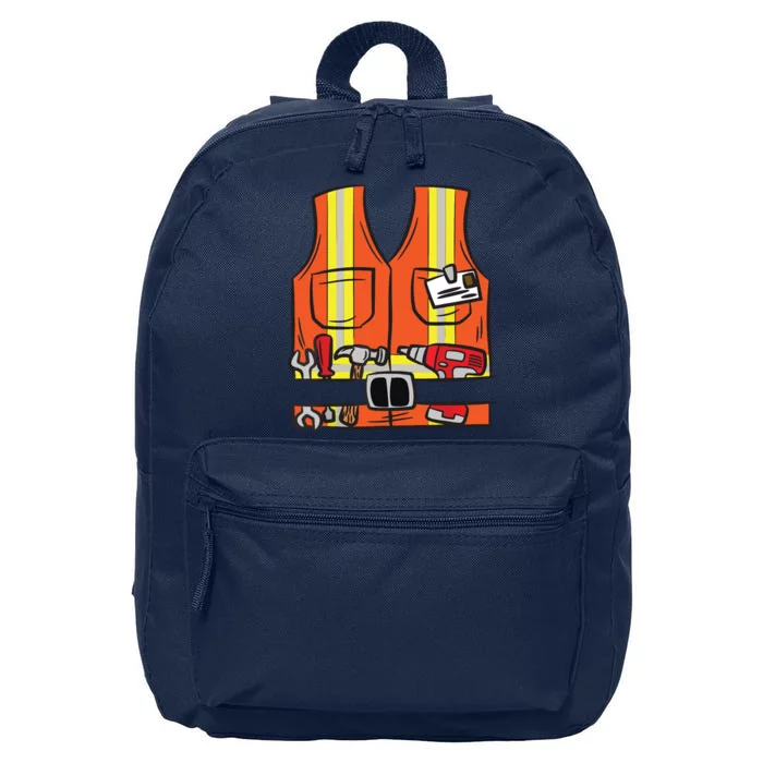 Funny Group Matching Halloween Construction Worker Costume 16 in Basic Backpack