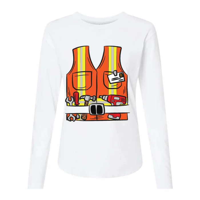 Funny Group Matching Halloween Construction Worker Costume Womens Cotton Relaxed Long Sleeve T-Shirt