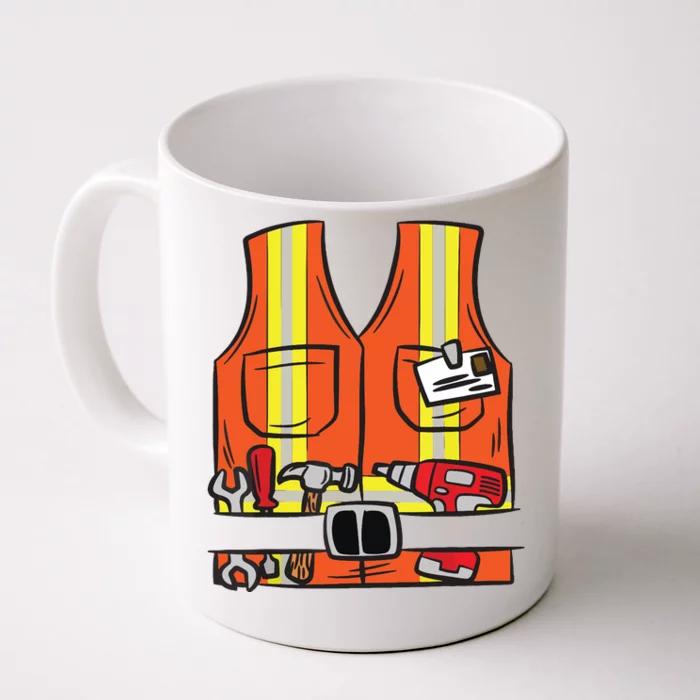 Funny Group Matching Halloween Construction Worker Costume Front & Back Coffee Mug