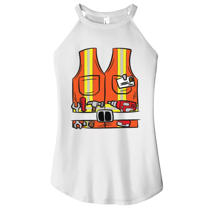 Funny Group Matching Halloween Construction Worker Costume Women’s Perfect Tri Rocker Tank