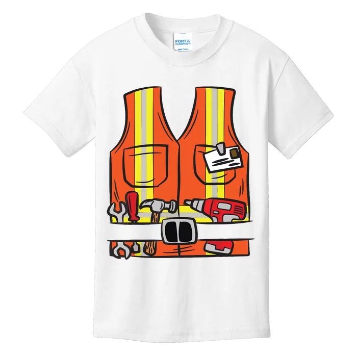 Funny Group Matching Halloween Construction Worker Costume Kids T-Shirt