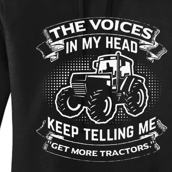 Funny Get More Tractors Farmer Design Women's Pullover Hoodie