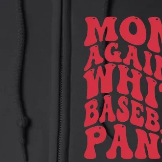 Funny Groovy Moms Against White Baseball Pants -Baseball Full Zip Hoodie