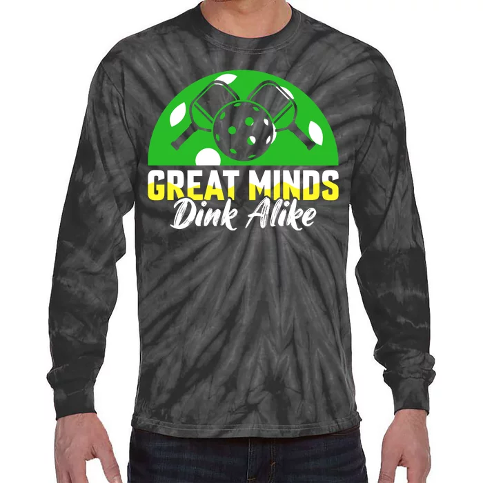 Funny Great Mine Dink Alike Pickleball Tie-Dye Long Sleeve Shirt