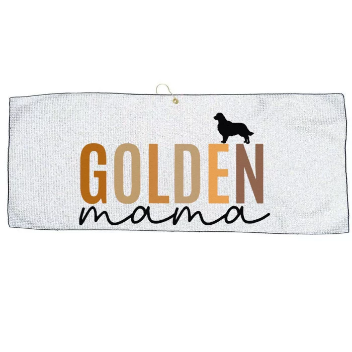 Funny Golden Mama Golden Retriever Dog Lover Gift Golden Mom Dog Owner Large Microfiber Waffle Golf Towel