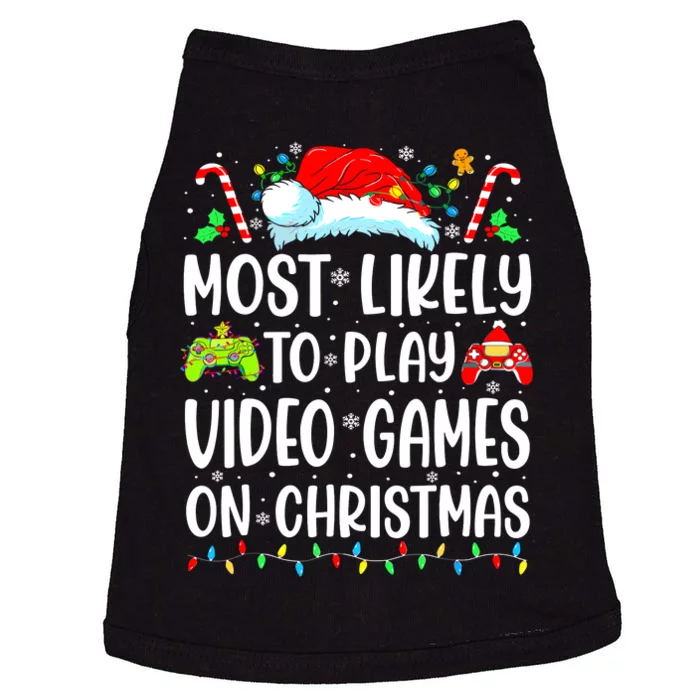 Funny Gamer Most Likely To Play Video Games On Christmas Doggie Tank