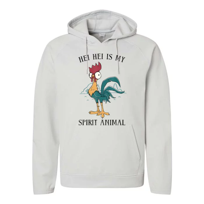 Funy Gift Moana Hei Hei Is My Spirit Animal Portrait Performance Fleece Hoodie