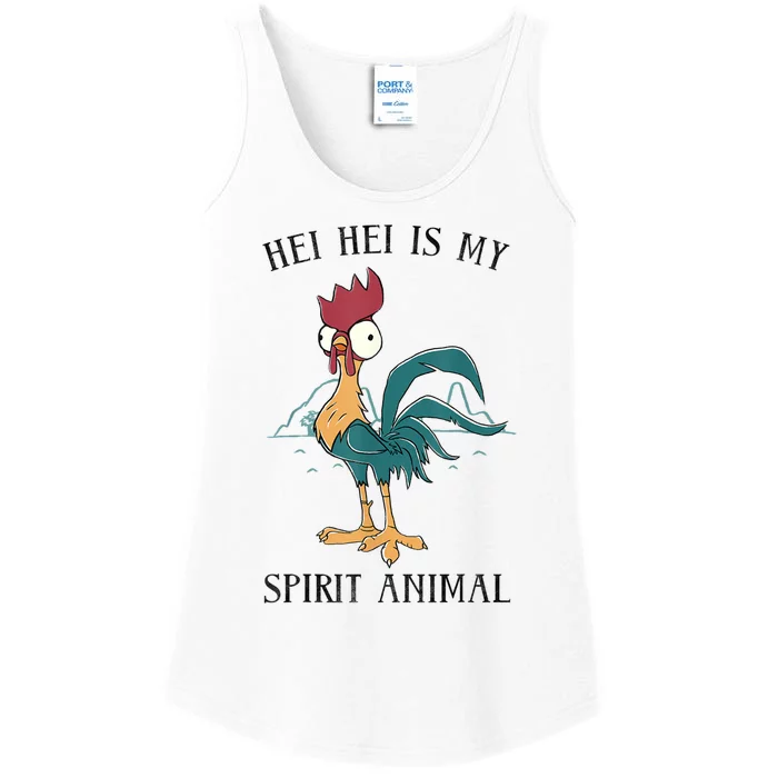 Funy Gift Moana Hei Hei Is My Spirit Animal Portrait Ladies Essential Tank