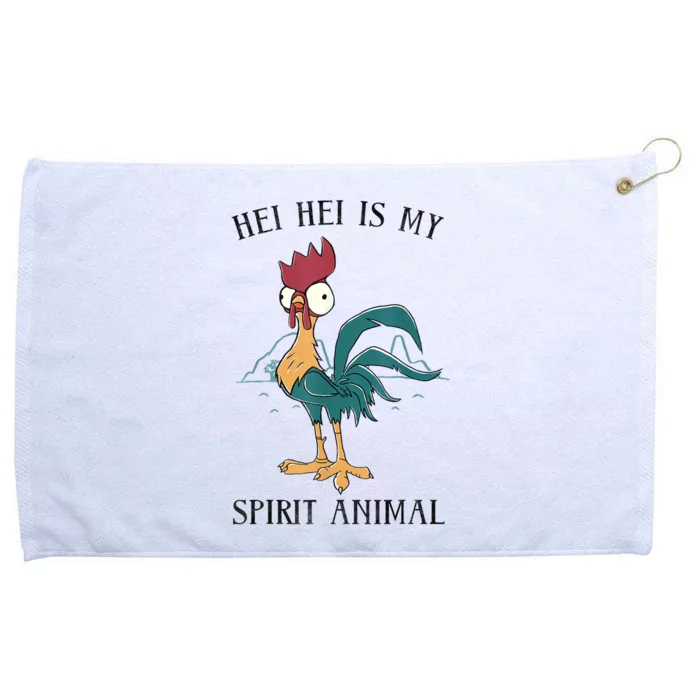 Funy Gift Moana Hei Hei Is My Spirit Animal Portrait Grommeted Golf Towel