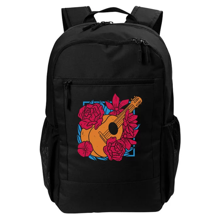 Floral Guitar Music Daily Commute Backpack