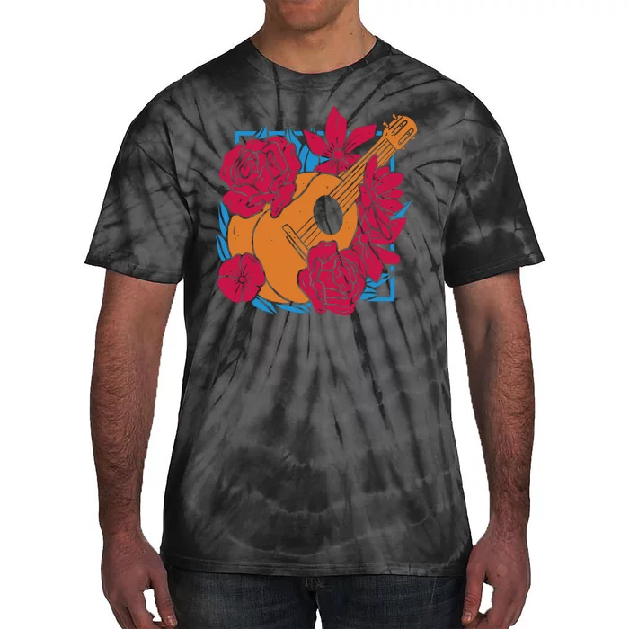 Floral Guitar Music Tie-Dye T-Shirt