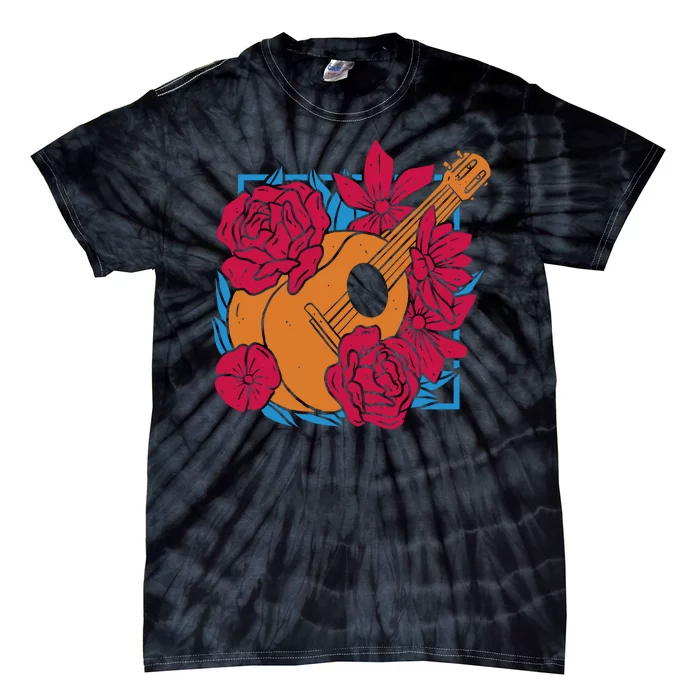 Floral Guitar Music Tie-Dye T-Shirt