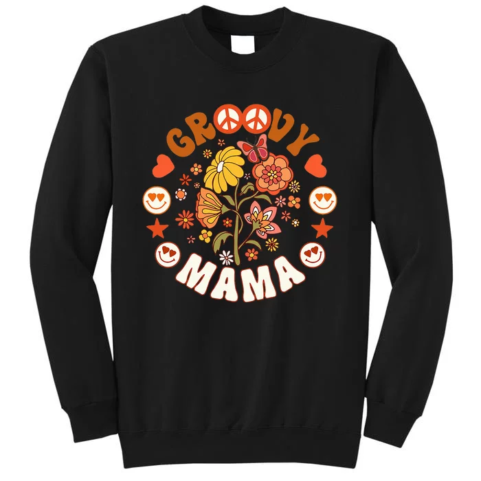 Funny Groovy Mama Groovy Birthday Matching Birthday Party Tall Sweatshirt