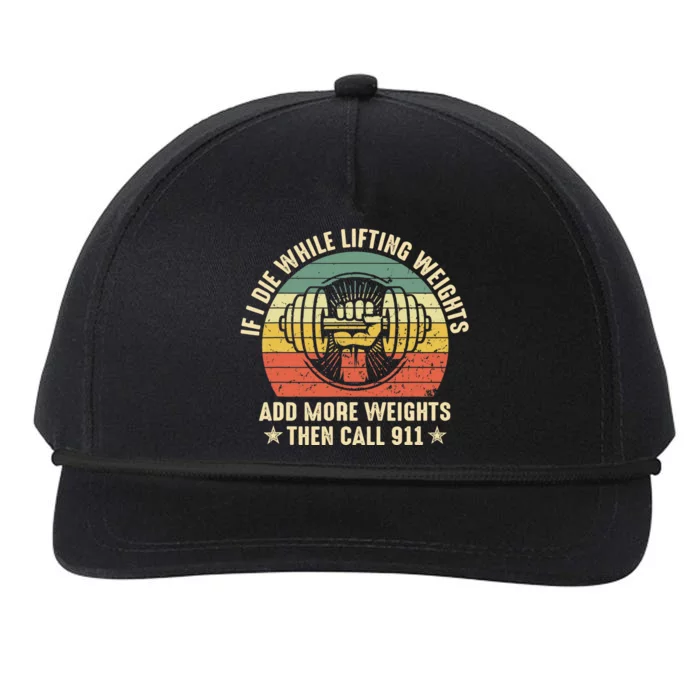 Funny Gym Motivational Quote Snapback Five-Panel Rope Hat