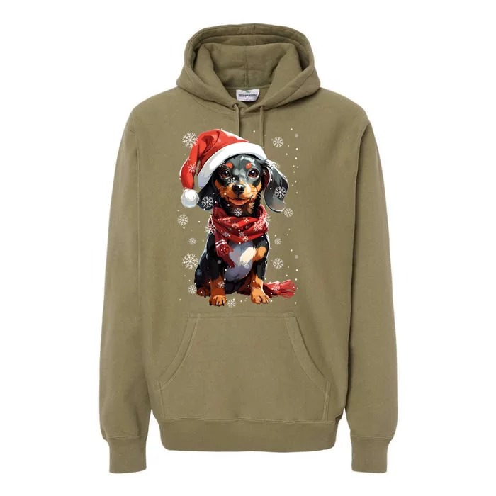 Funny Gift Merry Doxie Christmas Dachshund Xmas Premium Hoodie